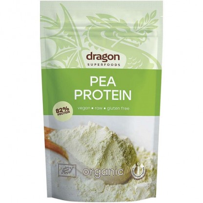 Pudra proteica din mazare bio, raw vegan, fara gluten 200g Dragon Superfood