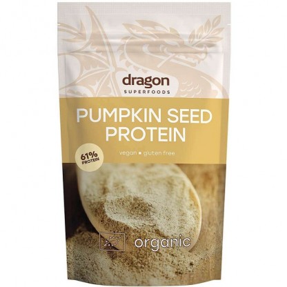 Pudra proteica din seminte de dovleac bio, raw vegan 200g Dragon Superfood