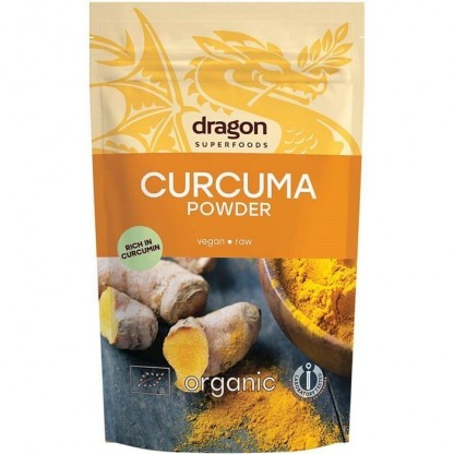 Turmeric (curcuma) bio pudra, raw vegan 150g Dragon Superfoods