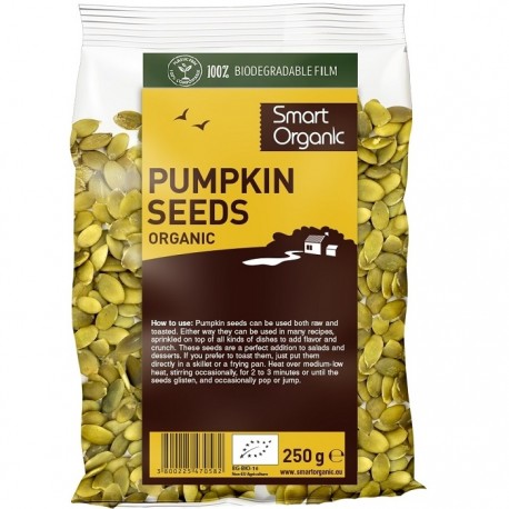 Seminte de dovleac raw bio 250g Smart Organic