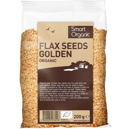 Seminte de in aurii bio 200g Smart Organic