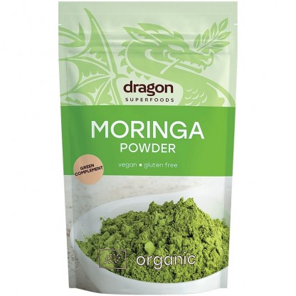 Moringa pudra bio, vegan, fara gluten 200g Dragon Superfoods