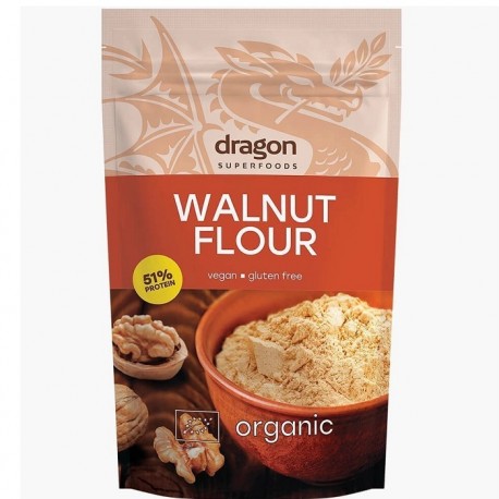 Faina de nuci bio, vegan, fara gluten 200g Dragon Superfoods