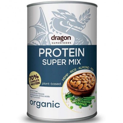 Shake proteic super mix bio, 70% proteine 500g Dragon Superfoods