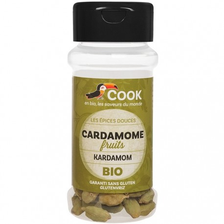 Cardamom verde intreg bio, fara gluten 25g Cook