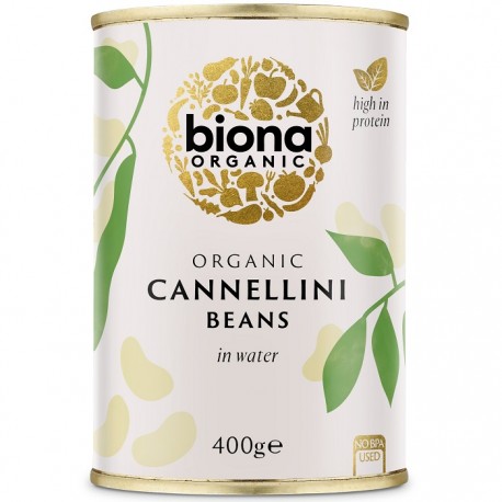 Fasole alba Cannellini bio, conserva 400g Biona
