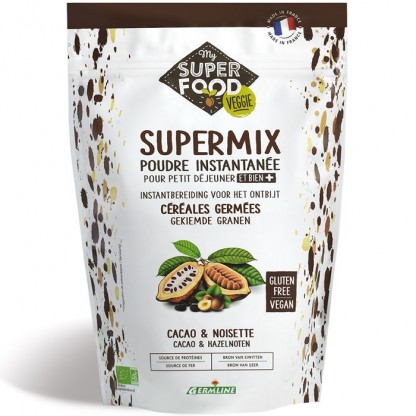 Supermix pentru micul dejun cu alune de padure si cacao bio 350g Germline