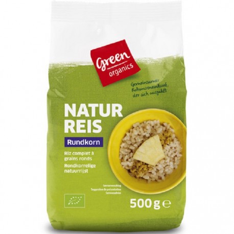 Orez brun bio bob rotund 500g Green Organics