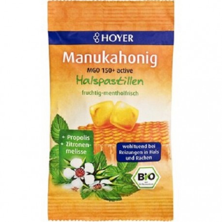 Bomboane cu miere de Manuka MGO +150 BIO 30g Hoyer