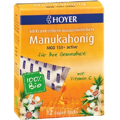 Miere de Manuka bio +150 MGO cu Vitamina C 12 doze a 8g Hoyer