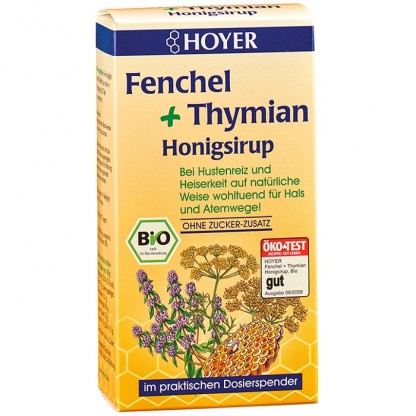 Sirop de miere cu fenicul si cimbru bio 250g Hoyer