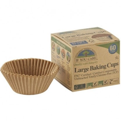 Hartie de copt ecologica pentru briose (muffins) 60 buc Jumbo If You Care