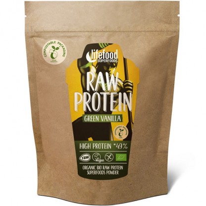 Raw Protein Pudra proteica Green Vanilla Superfood raw bio 450g Lifefood