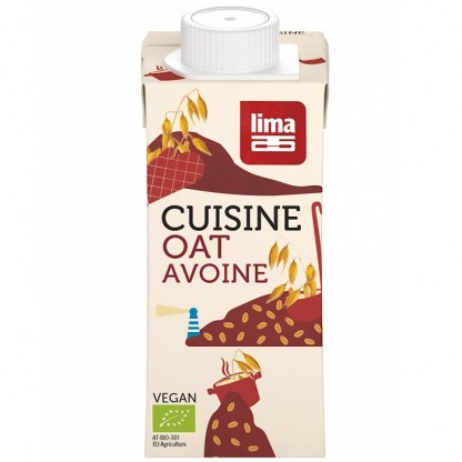 Crema de ovaz bio, inlocuitor vegetal pentru smantana 200ml Lima