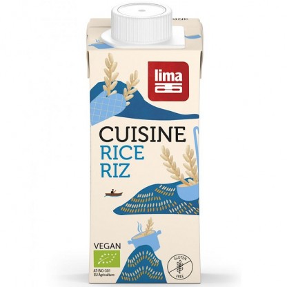 Crema de orez bio, inlocuitor vegetal pentru smantana 200ml Lima