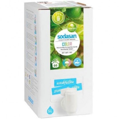Detergent lichid bio pt rufe colorate cu lime 5L Sodasan