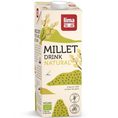 Bautura vegetala din mei bio, fara gluten, fara zahar 1 litru Lima