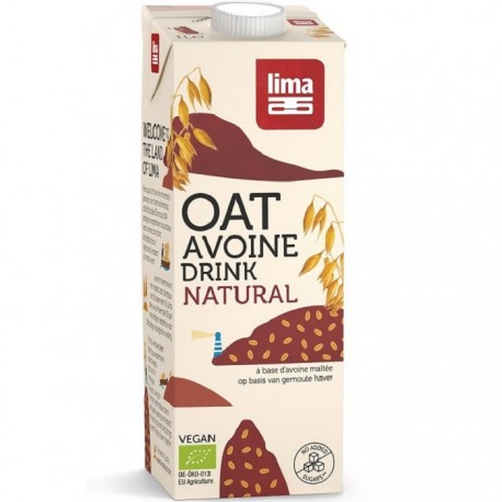 Bautura vegetala de ovaz bio vegan, fara zahar 1 litru Lima
