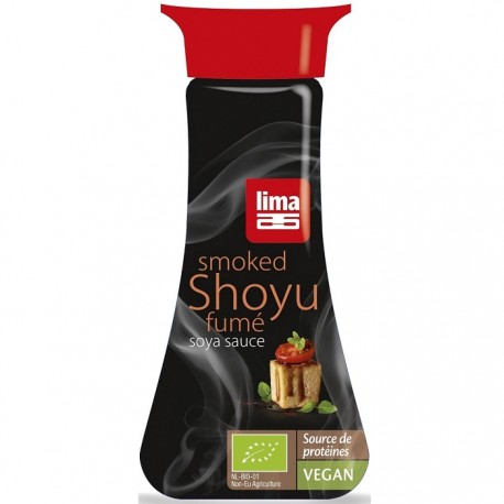 Sos de soia Shoyu afumat bio vegan, traditional japonez 145ml Lima