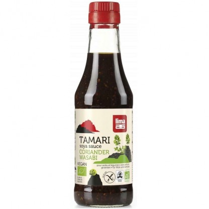 Sos de soia Tamari cu coriandru si wasabi bio vegan, fara gluten 250ml Lima