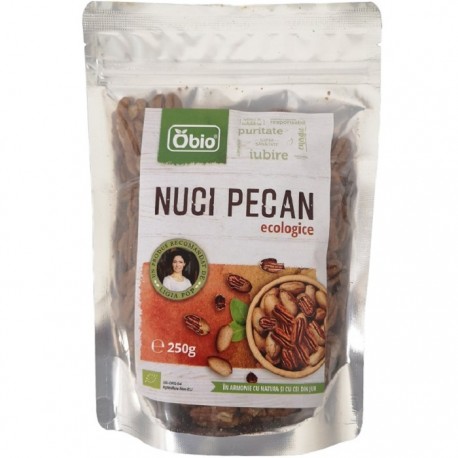 Nuci pecan raw organice 250g Obio