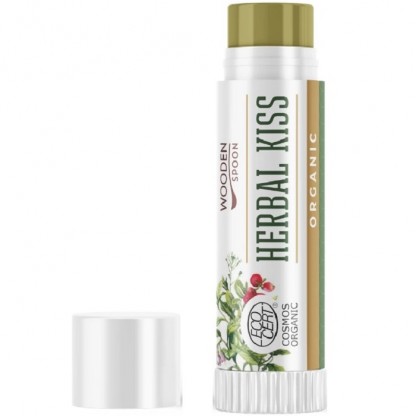 Balsam de buze bio Herbal Kiss 4.3g Wooden Spoon