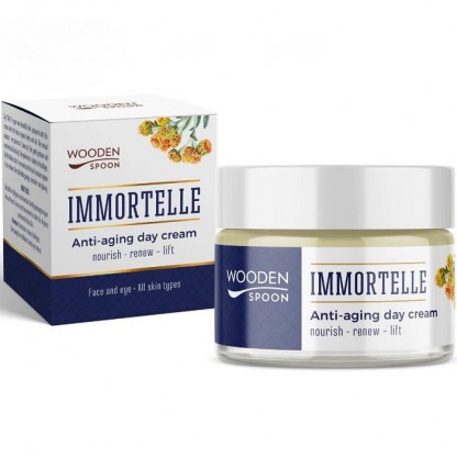 Crema de zi hidratanta anti-aging cu Immortelle 50ml Wooden Spoon