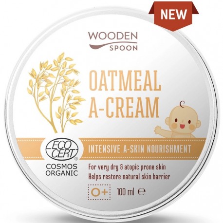 Crema calmanta cu ovaz coloidal pentru copii si bebelusi 100ml Wooden Spoon