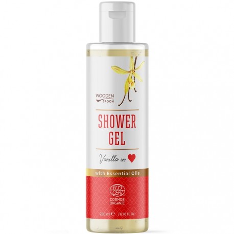 Gel de dus cu vanilie bio Vanilla in love 200ml Wooden Spoon