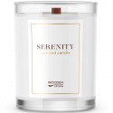 Lumanare naturala cu flori albe Serenity 200g Wooden Spoon