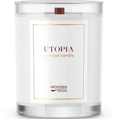 Lumanare naturala cu patchouli Utopia 200g Wooden Spoon
