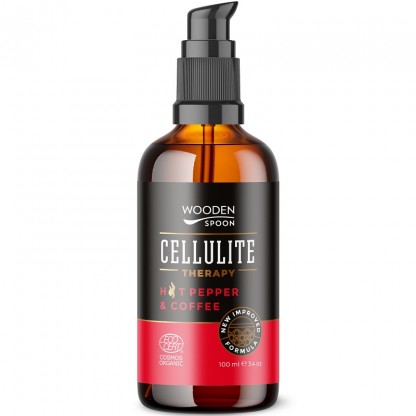 Ulei anticelulitic cu ardei iute si cafea bio 100ml Wooden Spoon