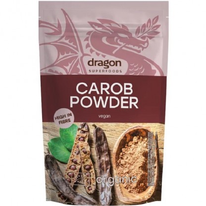 Pudra de carob (roscove) bio vegan 200g Dragon Superfood
