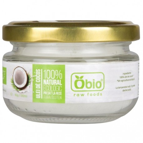 Ulei de cocos virgin Raw bio 100ml Obio