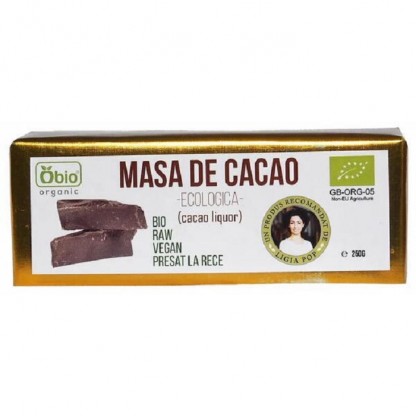 Cacao liquor (masa de cacao) raw bio 250g Obio