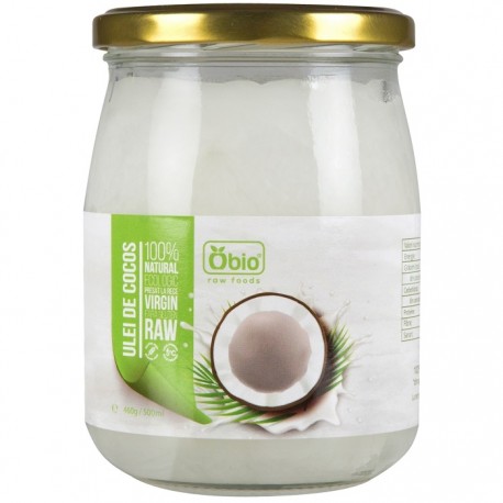 Ulei de cocos virgin raw bio 500ml Obio