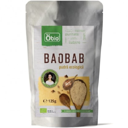 Baobab pulbere raw bio 125g Obio
