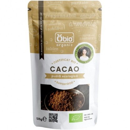 Cacao pudra raw bio 125g Obio