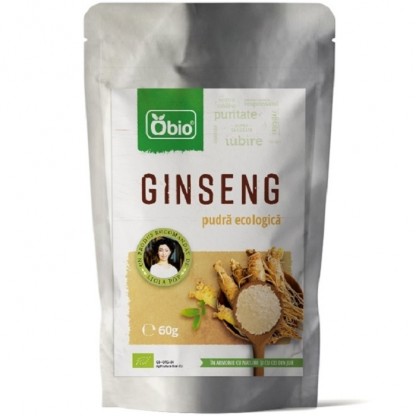 Ginseng panax pudra bio 60g Obio