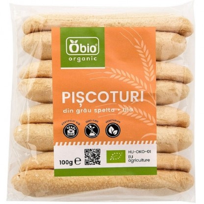 Piscoturi bio din grau spelta 100g Obio
