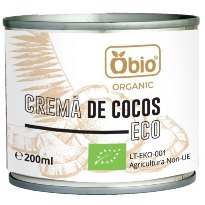 Crema de cocos bio vegana, fara gluten 200ml Obio