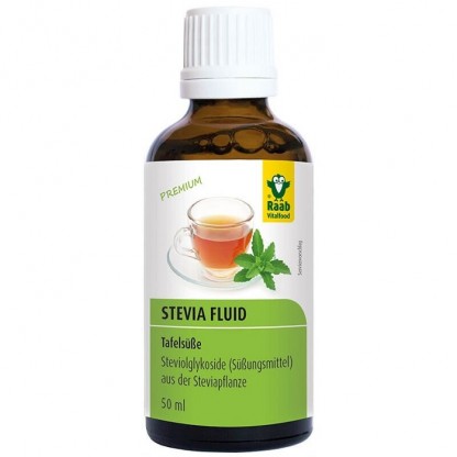 Stevia indulcitor natural lichid, premium 50ml Raab Vitalfood