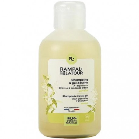 Gel de dus si sampon bio cu argila si verbina 250ml Rampal Latour
