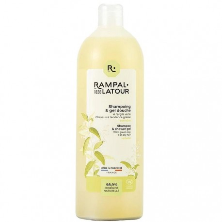 Gel de dus si sampon bio cu argila si verbina 1000ml Rampal Latour