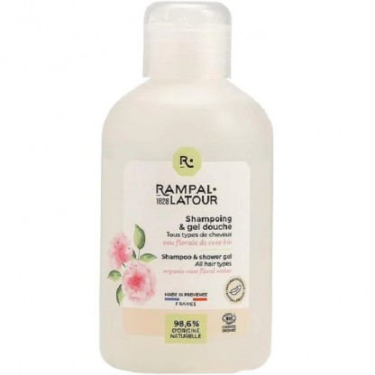 Gel de dus si sampon bio cu trandafir de Damasc (hipoalergen) 250ml Rampal Latour