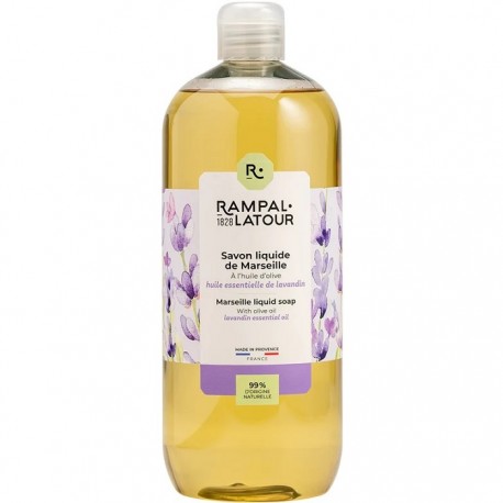 Sapun lichid de Marsilia cu lavanda bio 1000ml Rampal Latour