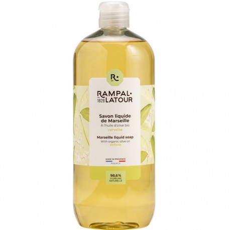 Sapun lichid de Marsilia cu verbina si masline bio 1000ml Rampal Latour
