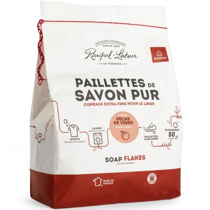 Fulgi de sapun de Marsilia pentru spalarea rufelor Peche de Vigne 750g Rampal Latour