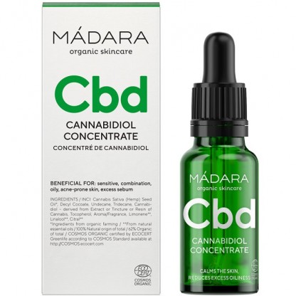 Concentrat activ CBD cu Cannabidiol 17ml Madara Organic