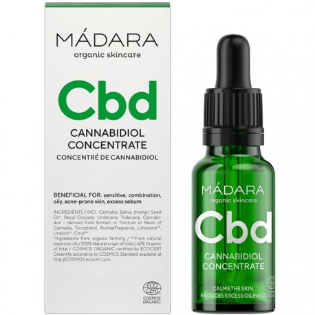 Concentrat activ CBD cu Cannabidiol 17ml Madara Organic